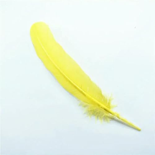 Truthahnfedern, Entenfedern zum Basteln, 25–30 cm, 25,4–30,5 cm, Weiß, Schwarz, Rot, Gänsefeder, Bastelzubehör, Hochzeitsdekoration, Dekor, Gelb, 50 Stück Truthahnfedern, Entenfedern zum Basteln, 25–30 cm, 25,4–30,5 cm, Weiß, Schwarz, Rot, Gänsefeder, Bastelzubehör, Hochzeitsdekoration, Dekor, Gelb, 50 Stück von VHEOKG