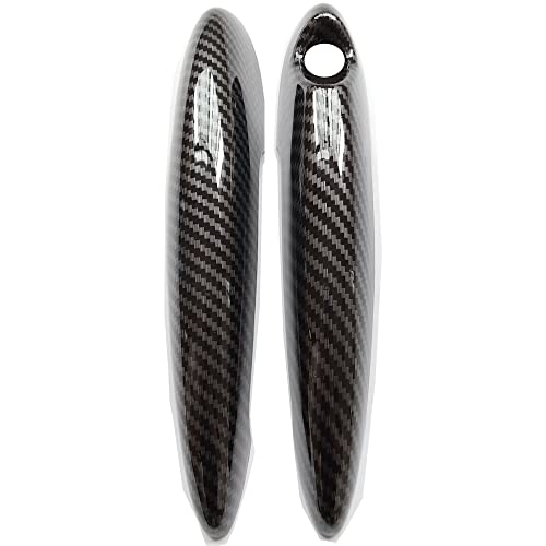 VHEUHZ 2 Türgriffabdeckungen für Trim kompatibel mit BMW Mini R60 Countryman 1st Cooper S R50 R52 R53 R55 R56 R57 R58 R59 R61 (Schwarz Carbonfaser) von VHEUHZ