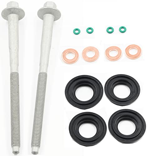 VHEUHZ Kraftstoffeinspritzer Dichtungssatz Einspritzdüsen O-Ring 1795871 1673999 kompatibel mit Ford Transit Mk7 6C1Q6K780AB 6C1Q9M577AB 6C1Q9K546BC von VHEUHZ