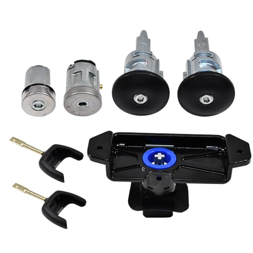 VHEUHZ Schlösser Kit Schlossabdeckung mit 2 Hufeisen Türschlüsseln kompatibel mit Ford TRANSIT 2006-2011 MK7 2.2 2.4 4874508 6C1AV22050XB von VHEUHZ