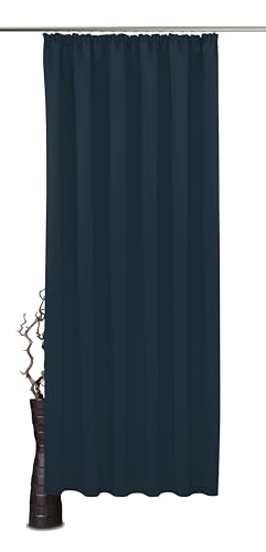 VHG Vorhang Leon, Kräuselband (1 St), Verdunkler, Energie sparend,Wärmeschutz,Blickdicht,Verschiedene Größen von VHG