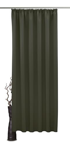 VHG Vorhang Leon, Kräuselband (1 St), Verdunkler, Energie sparend,Wärmeschutz,Blickdicht,Verschiedene Größen von VHG