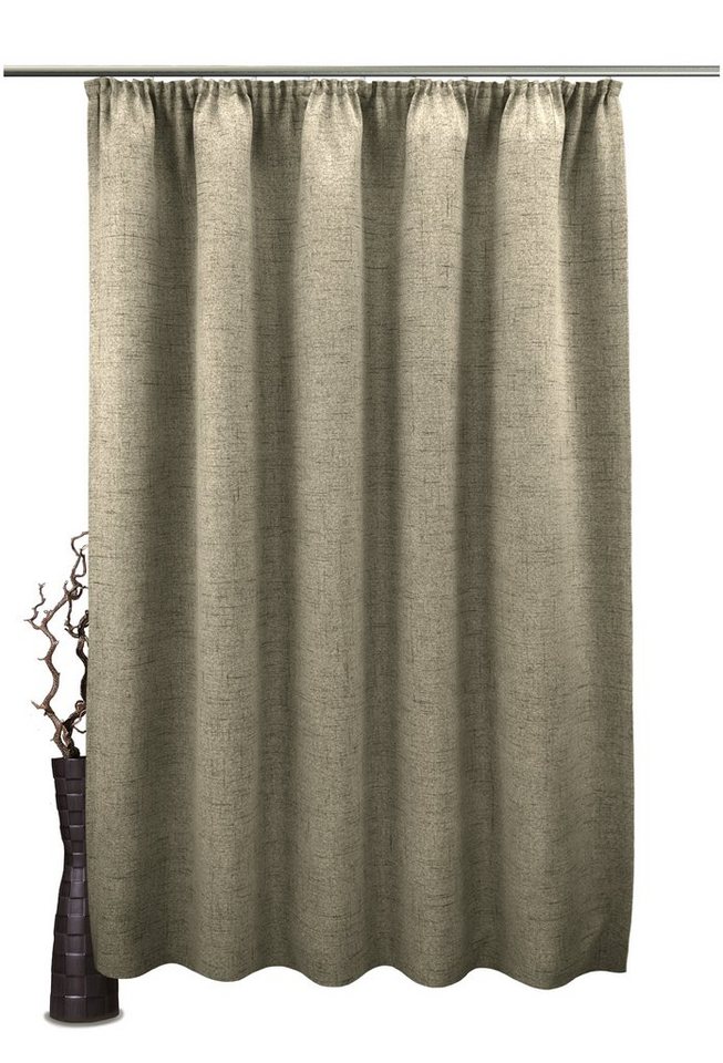 VHG Verdunkelungsvorhang Rustika, Kräuselband (1 St), abdunkelnd, Polyester, Raumverdunklung, Wärmeschutz, Kälteschutz von VHG