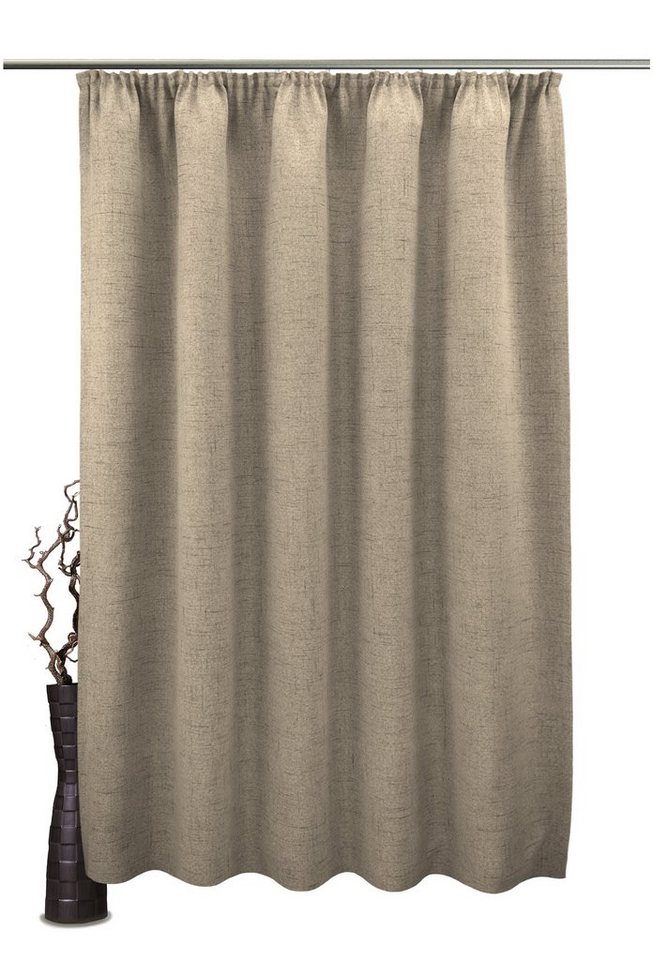 VHG Verdunkelungsvorhang Rustika, Kräuselband (1 St), abdunkelnd, Polyester, Raumverdunklung, Wärmeschutz, Kälteschutz von VHG