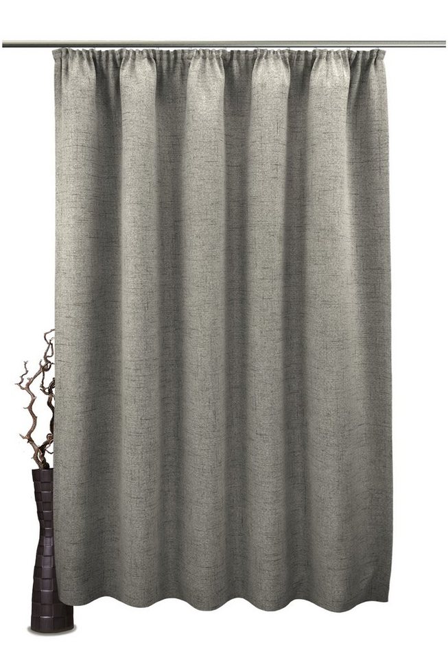 VHG Verdunkelungsvorhang Rustika, Kräuselband (1 St), abdunkelnd, Polyester, Wärmeschutz Kälteschutz Raumverdunklung von VHG