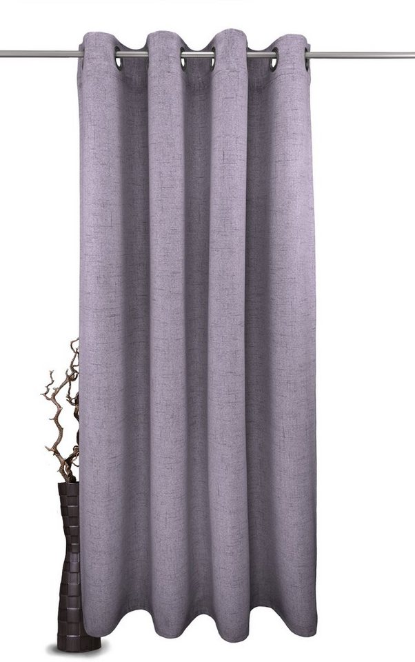 VHG Verdunkelungsvorhang Rustika, Ösen (1 St), abdunkelnd, Polyester, Sicht- und Sonnenschutz von VHG