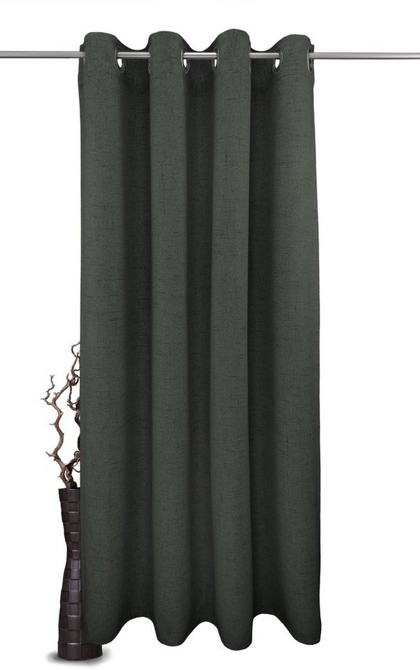 VHG Verdunkelungsvorhang Rustika, Ösen (1 St), abdunkelnd, Polyester, Sicht- und Sonnenschutz von VHG