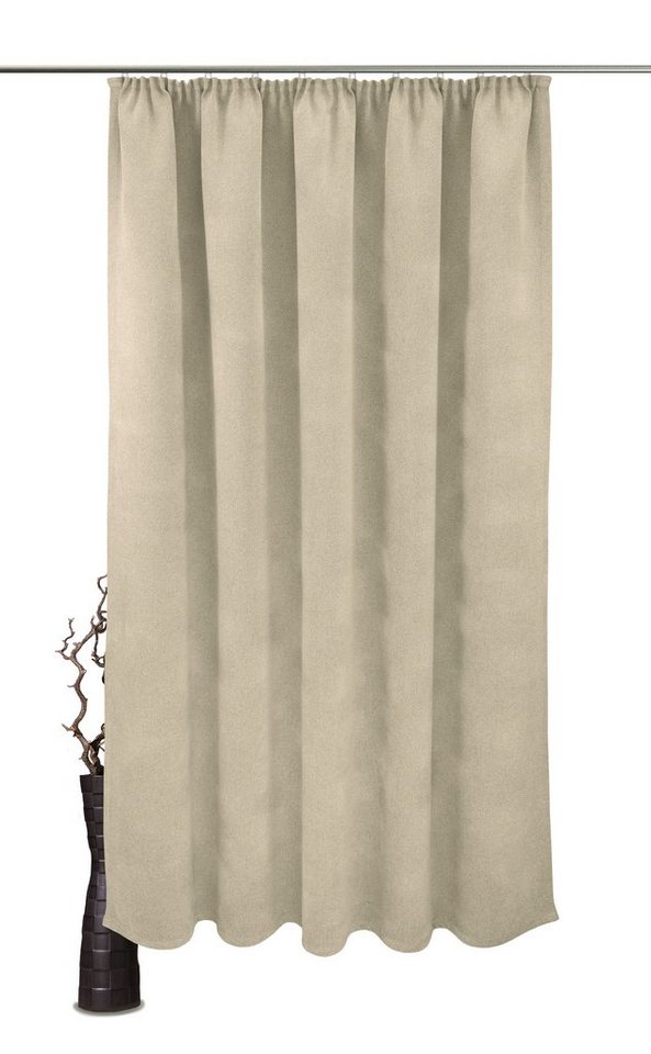 Vorhang Alea, VHG, Kräuselband (1 St), verdunkelnd, Polyester, Wärmeschutz, Kälteschutz, Energie sparend, Breite 145 cm, 415 g/²m, uni von VHG