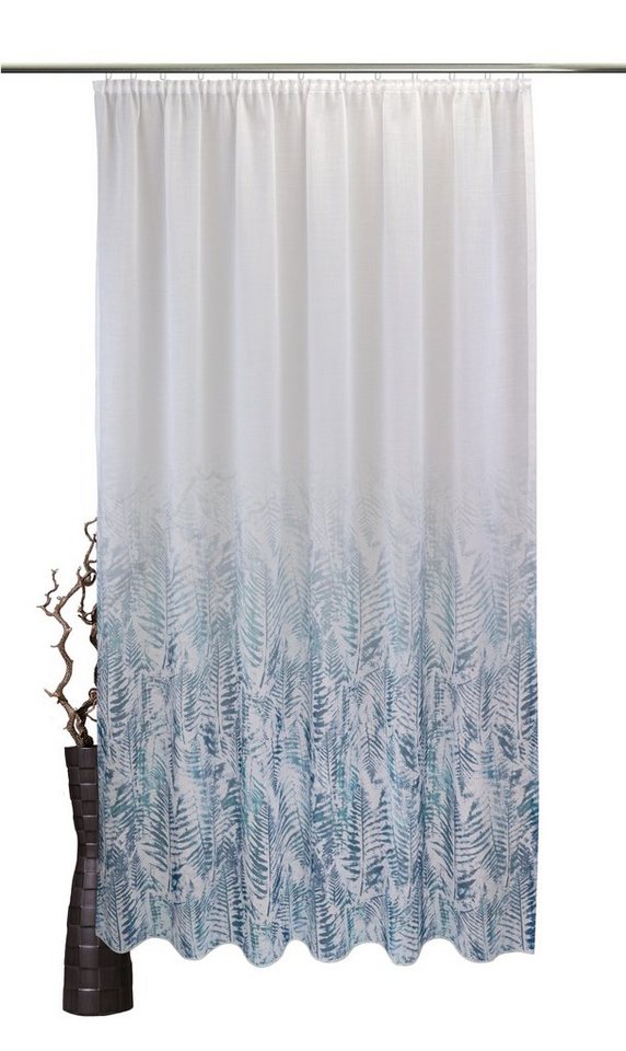 Vorhang Alessa, VHG, Kräuselband (1 St), halbtransparent, Polyester, Digitaldruck, Farbverlauf, Aquarell, Breite 145 cm von VHG