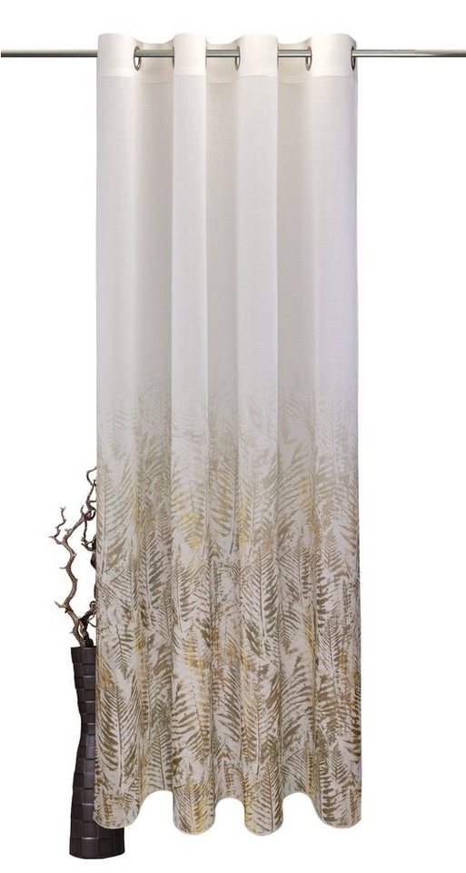 Vorhang Alessa, VHG, Ösen (1 St), halbtransparent, Polyester, Digitaldruck, Farbverlauf, Aquarell, Breite 145 cm von VHG