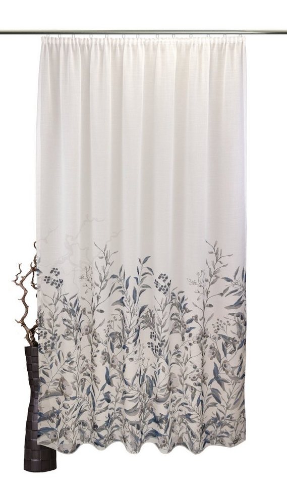 VHG Vorhang Grazia, Kräuselband (1 St), halbtransparent, Polyester, Digitaldruck Aquarell Mix Floral von VHG