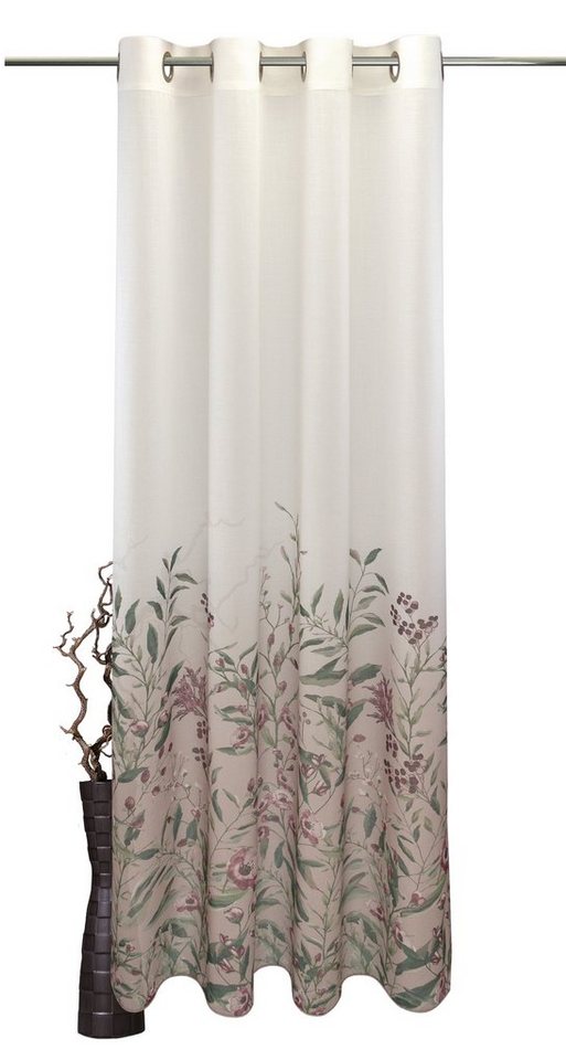 VHG Vorhang Grazia, Ösen (1 St), halbtransparent, Polyester, Digitaldruck Aquarell Farbverlauf Floral von VHG