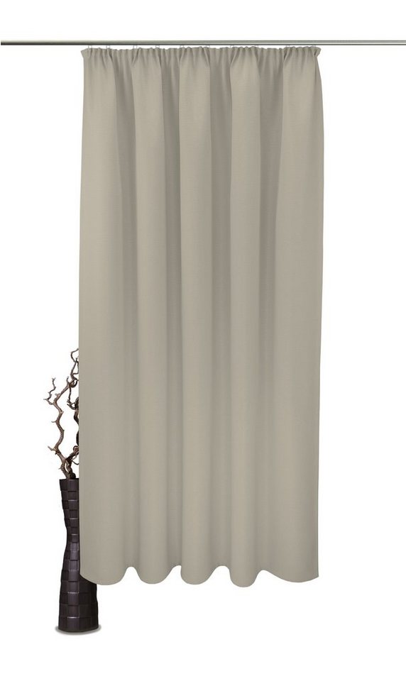VHG Vorhang Sandro, Kräuselband (1 St), abdunkelnd, Polyester, Verdunklungsvorhang von VHG