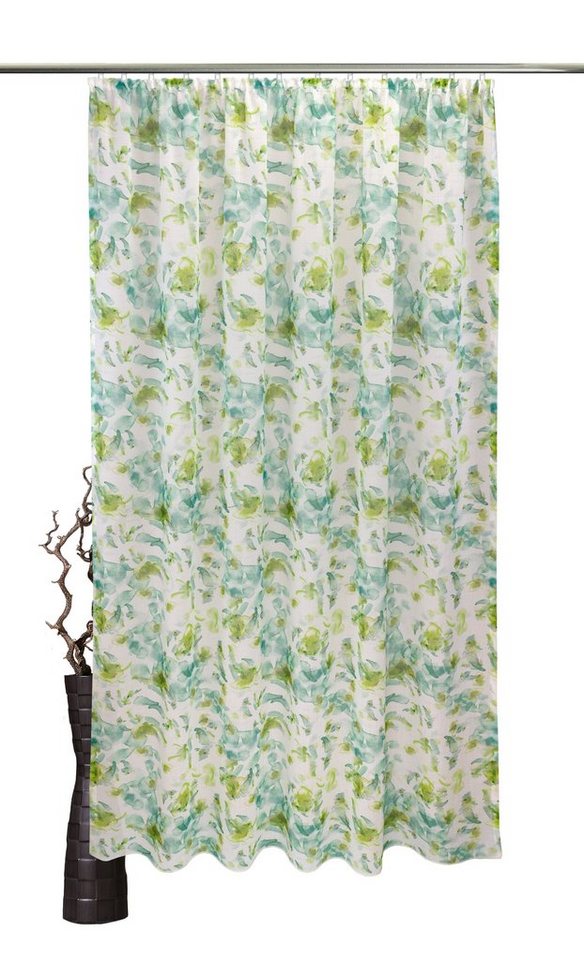 VHG Vorhang Vida, Kräuselband (1 St), halbtransparent, Polyester, Digitaldruck Aquarell Floral Blütenblätter von VHG