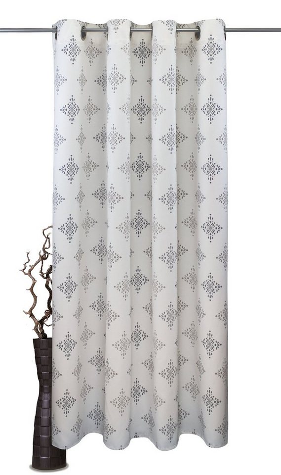 VHG Vorhang nach Maß Venora, Ösen (1 St), blickdicht, Polyester, Vorhang, digital bedruckt, Landhaus von VHG