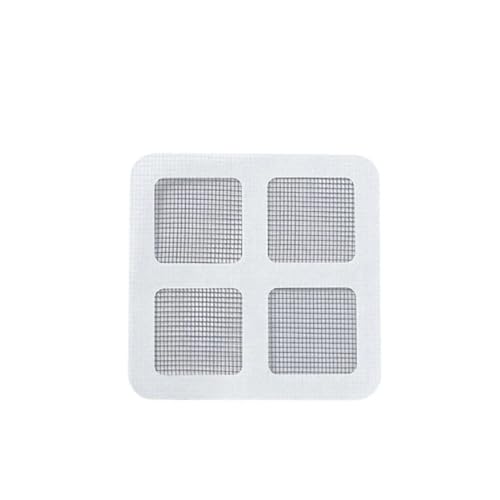 1~3 Rollen Selbstklebende Bodenablaufaufkleber, Zuschneidbarer Duschablauf-Haarfänger, Einweg-Netz-Spülbeckensieb-Filter-Siebaufkleber(100mmx100mm 50pcs) von VHGHHVEJ