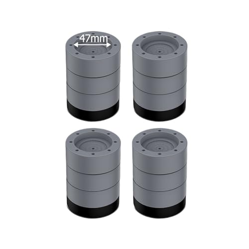 4PCS Anti-Vibrations-Pads Waschmaschine Füße Pad Universal Waschmaschine Anti-Rutsch-Roller Kit Möbel Hebe Fuß Basis Erhöhen(4pcs Gray 85mm) von VHGHHVEJ