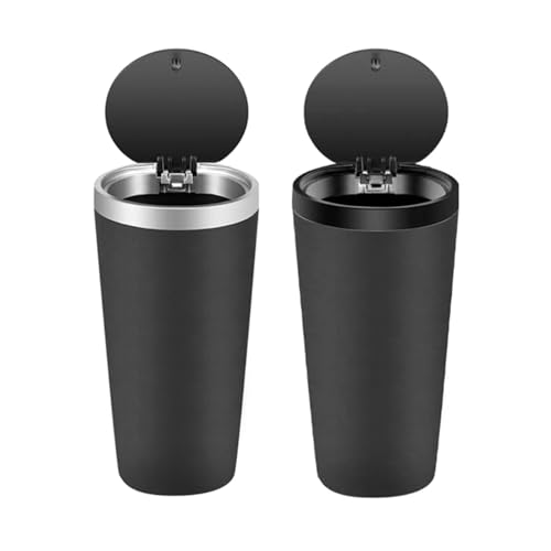 VHGHHVEJ Auto-Getränkehalter Clamshell Mülleimer Aufbewahrungsbox Eimer Fahrzeug Müll Staub Fall Drücken Mülleimer Zubehör(2set) von VHGHHVEJ