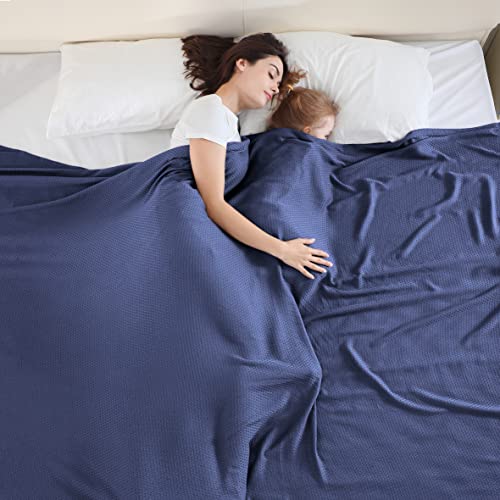 VHOME Sommerdecke - Bambus Decke für Erwachsene Kinder, Leichte Atmungsaktive Kühldecken kann Körper kühl halten für Bett Sofa und überall Marine 240x220cm von VHOME
