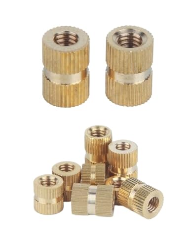 Gewindeeinsätze, Messing-Einsatzmutter Spritzguss Messing Rändelgewinde Einsätze Muttern(M2.5 * 3.8 * 6(100PC)) von VHTDFEVXO