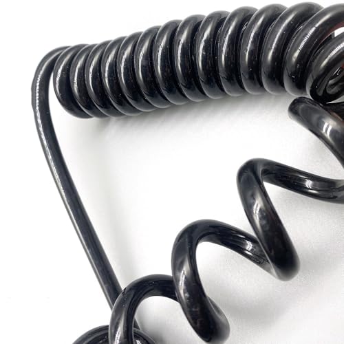 VHTDFEVXO Teleskop-Spiralkabel, 15AWG Federstromkabel 3 Adern Hochelastischer Draht Polyurethan-Isolierung Wellenfederkabel Mehradrige Spiralverlängerung aus reinem Kupfer(Stretch 1.25 Meters) von VHTDFEVXO
