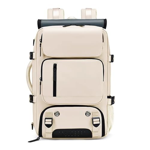VHVYWY 18-Zoll-Laptop-Rucksack, wasserdichte Reisehandtasche für Damen und Herren, Taschen mit Computer- und Schuhfach Beige VHVYWY 18-Zoll-Laptop-Rucksack, wasserdichte Reisehandtasche für Damen und Herren, Taschen mit Computer- und Schuhfach Beige von VHVYWY