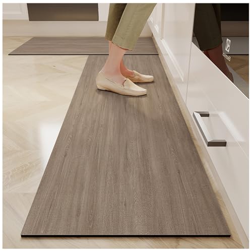 VHVYWY 2er Set Saugfähige Küchenmatten aus Kieselgur in Holzoptik, Eleganz und Haltbarkeit als Heimdekoration für Wohnzimmer, Badezimmer, Flurteppich 06,18 * 28in + 18 * 47in VHVYWY 2er Set Saugfähige Küchenmatten aus Kieselgur in Holzoptik, Eleganz und Haltbarkeit als Heimdekoration für Wohnzimmer, Badezimmer, Flurteppich 06,18 * 28in + 18 * 47in von VHVYWY
