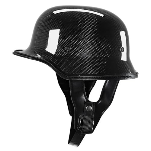 VHVYWY Halb Offener Deutsch Halbschalenhelm mit ECE, Jethelm Retro, Chopper Helm, Mofa Helm für Erwachsene Männer Und Frauen 02,XXL von VHVYWY