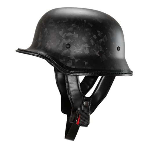 VHVYWY Halb Offener Deutsch Halbschalenhelm mit ECE, Jethelm Retro, Chopper Helm, Mofa Helm für Erwachsene Männer Und Frauen 04,XL von VHVYWY