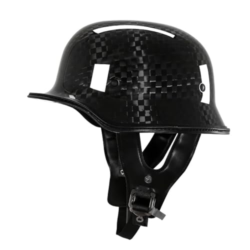 VHVYWY Halb Offener Deutsch Halbschalenhelm mit ECE, Jethelm Retro, Chopper Helm, Mofa Helm für Erwachsene Männer Und Frauen 05,XXL von VHVYWY
