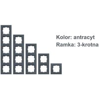 VN-92-18-06-43: VN-92-18-06-43: NOVELLA 3-fach Rahmen, Farbe Anthrazit VN-92-18-06-43: VN-92-18-06-43: NOVELLA 3-fach Rahmen, Farbe Anthrazit von VI-KO