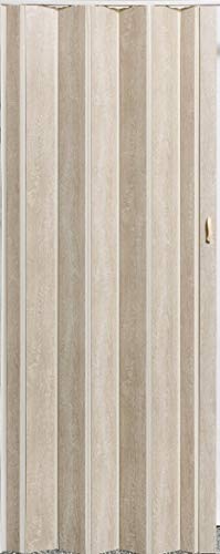 Falttür Schiebetür Tür Sonoma Eiche hell farben Höhe 202 cm Einbaubreite bis 96 cm Doppelwandprofil Neu TOP-Qualität pi-325 von Vivi