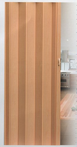Falttür Schiebetür Tür buche farben mit Riegel/Verriegelung Höhe 202 cm Einbaubreite bis 109 cm Doppelwandprofil Neu TOP-Qualität von Vivi