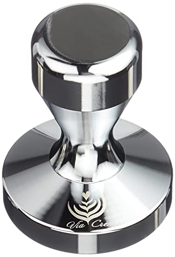 ITALPARTS VIA Crema Kaffee Tamper. Siebträger Tamper. Espresso Tamper 58.5 Mm Stainless Steel (Tamper 58.50) Kaffeemaschine Siebträger Zubehör von VIA CREMA