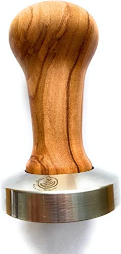 VIA CREMA Kaffee Tamper 54 mm. Siebträger Tamper. Coffee Tamper Made in Italy By Motta (Tamper 54mm, Olive Wood) Kaffeemaschine Siebträger Zubehör von VIA CREMA