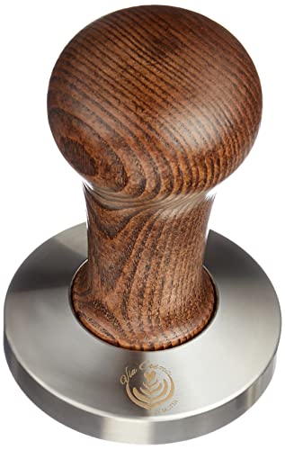 VIA CREMA Kaffee Tamper 58.5 mm. Siebträger Tamper. Coffee Tamper Made in Italy By Motta (Tamper 58.5mm, Brown) Kaffeemaschine Siebträger Zubehör von VIA CREMA