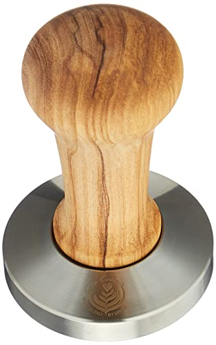 VIA CREMA Kaffee Tamper 58.5 mm. Siebträger Tamper. Coffee Tamper Made in Italy by Motta (Tamper 58.5mm, Olive Wood) Kaffeemaschine Siebträger Zubehör von VIA CREMA
