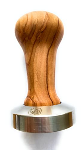 VIA CREMA Kaffee Tamper. Siebträger Tamper. Made in Italy By Motta Espresso Tamper 51 mm (Tamper 51mm, Olive Wood) Kaffeemaschine Siebträger Zubehör von VIA CREMA