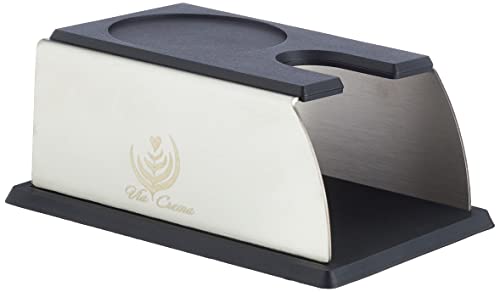 VIA CREMA Tamperstation, Robuste Kaffee Tamper Station Espresso, Edelstahl Tamperstation Silikon Ablagefläche für Tamper Aller Größen von VIA CREMA