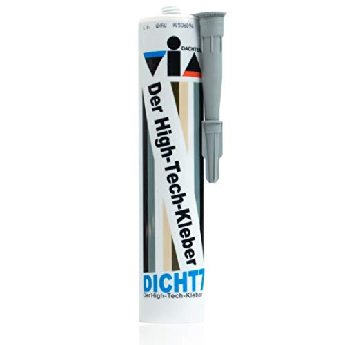 DICHT 7 Universal High-Tech Kleber á 310 ml/Kartusche in grau - Klebstoff & Dichtstoff für Metall, Glas, Kunststoff, Holz, Stein, Naturstein, Beton, Ziegel & Keramik - Haftstarker Universalkleber DICHT 7 Universal High-Tech Kleber á 310 ml/Kartusche in grau - Klebstoff & Dichtstoff für Metall, Glas, Kunststoff, Holz, Stein, Naturstein, Beton, Ziegel & Keramik - Haftstarker Universalkleber von VIA-DACHTEILE