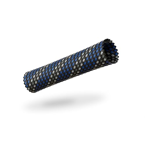 VIABLUE Sleeves * Geflechtschlauch * Blue/BLAU * Größe Big für Kabel-Ø von 13 bis 26 mm * Meterware * Gewebeschlauch/Kabelschutzhülle/Kabelschlauch * per m von VIABLUE
