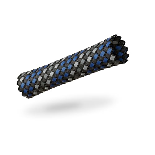 VIABLUE Sleeves * Geflechtschlauch * Blue/BLAU * Größe MEDIUM für Kabel-Ø von 5 bis 13 mm * Meterware * Gewebeschlauch/Kabelschutzhülle/Kabelschlauch * per m von VIABLUE