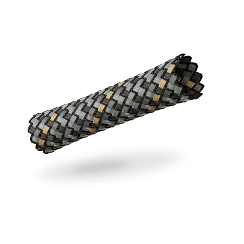 VIABLUE Sleeves * Geflechtschlauch * Stone * Größe MEDIUM für Kabel-Ø von 5 bis 13 mm * Meterware * Gewebeschlauch/Kabelschutzhülle/Kabelschlauch * per m von VIABLUE
