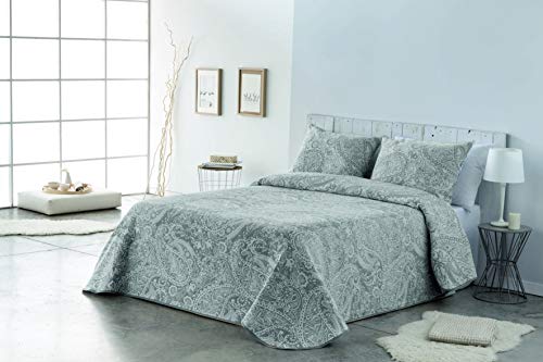 VIALMAN Colcha Bouti Ligera Sofia Tagesdecke 29, Polyester-Baumwolle, grau, 250 x 270 cm von VIALMAN