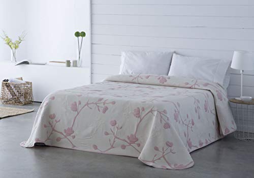 VIALMAN Leichtes Bouti-Tagesdecke, Rosa 135 x 190 cm von VIALMAN