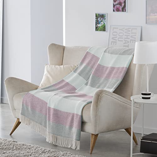 VIALMAN Plaid, pink, 130 cm x 170 cm von VIALMAN