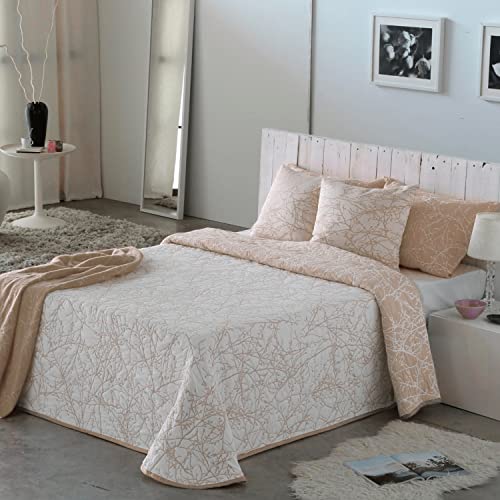 VIALMAN Tagesdecke Sofia 18, Polyester Baumwolle, beige, 200 x 270 cm von VIALMAN