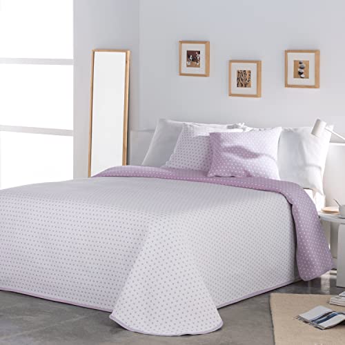 VIALMAN Colcha Bouti Ligera Sofia 26 Tagesdecke, Baumwolle, Rosa, Cama 135: 230 x 270 cm von VIALMAN