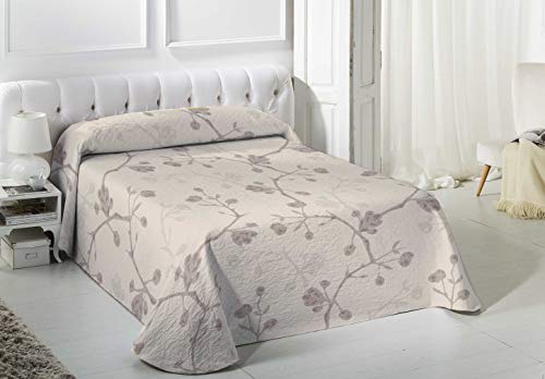 VIALMAN Leichte Tagesdecke Sofia 20, Baumwolle Polyester, beige, Bett 150 cm, 2 von VIALMAN