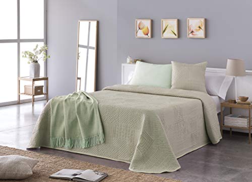 VIALMAN Tagesdecke, Beige, Bettgröße 105 cm: 200 cm x 270 cm, 5 Stück von VIALMAN